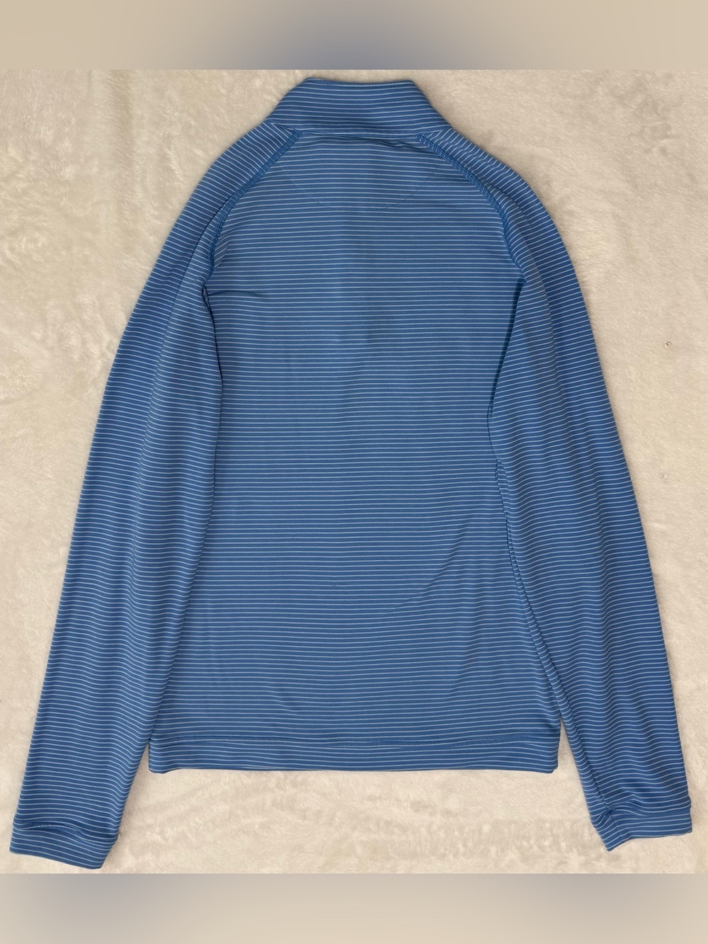 Peter Millar Stripe Performance Quarter-Zip Pullover. - Picture 3 of 9